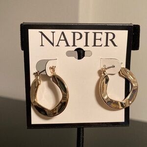 Napier Shiny Gold Hoop Earrings